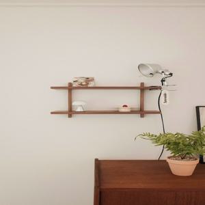 2단 벽선반 A형 원목 무지주 무타공 꼭꼬핀 우드 2size 2color