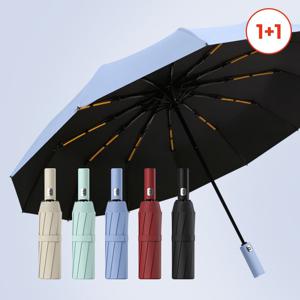 [1+1] 태풍 견디는 24K 모노심플 대형 자동우산 양산 겸용(+커버) 컬러5종