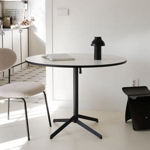 [리퍼]HPL 화이트 블랙엣지 원형 카페 테이블 2인용 4인용 식탁