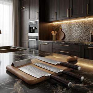 프리미엄 다마스커스 단조 나이프 주방칼 중식도/식칼/산도쿠 택1