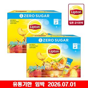 [유통기한 임박] 립톤 제로슈가 아이스티 복숭아 5g 60T 2개 (총 120T)