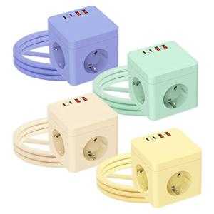 SF25W 큐브 디자인 멀티탭 4000W 고용량 3구 2M PPS 초고속충전