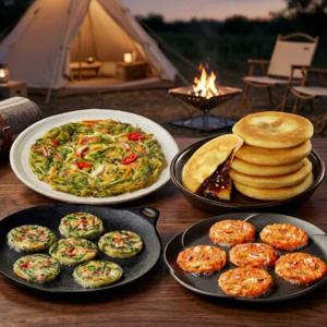캠핑세트 / 김치전 땡초부추전 오징어달래전 꿀호떡