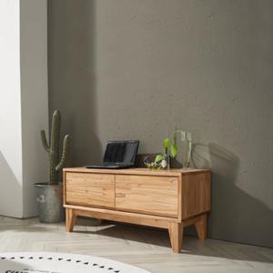 북유럽풍 침실 안방 참죽원목 미니 서랍장(900) 낮은 원룸 티비다이 작은