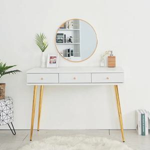 금장 긴 다리 원형 거울 슬림 서랍 화장대 40대 예쁜 추천 파우더룸 고급