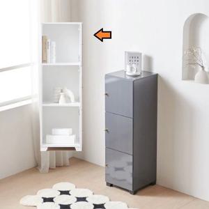 틈새공간 골드손잡이 세로 3단도어형 틈새장(400 3컬러)