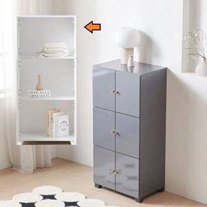 욕실앞 수건장 골드포인트손잡이 양문도어 3단장(600 3컬러)