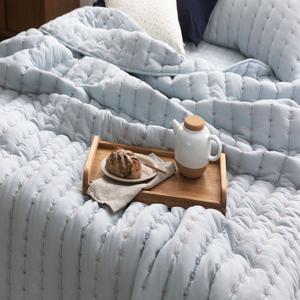 피그먼트 워싱 포인트 멀티 자수 차렵이불 3색상