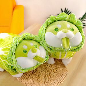 귀여운 동물 배추 강아지 인형 30cm 안고자는 봉제인형 애착 베개 선물템