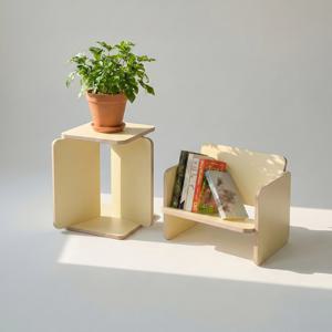투웨이 매거진랙 수납협탁 화분 받침대 사이드 보조테이블 책장 책꽂이 2colors