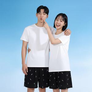 6C55 커플 냉감 아이스 여름 파자마 실내복 반바지