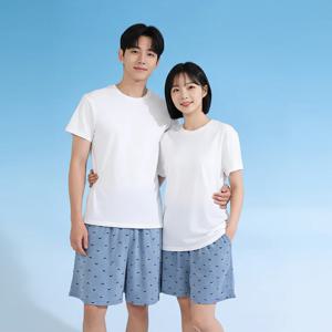 6C53 커플 냉감 아이스 여름 파자마 실내복 반바지