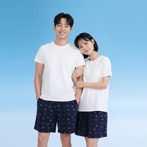 6C52 커플 냉감 아이스 여름 파자마 실내복 반바지