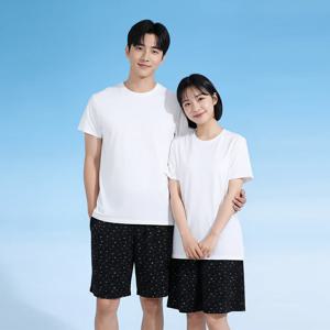 6C51 커플 냉감 아이스 여름 파자마 실내복 반바지