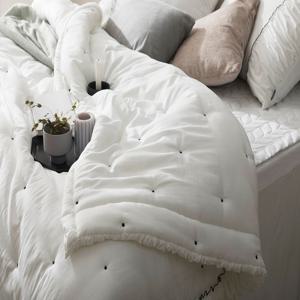 포근폭신 셔링 자수 사계절 차렵 이불 3색상