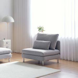 루디 발수패브릭 1인소파 멜란지그레이