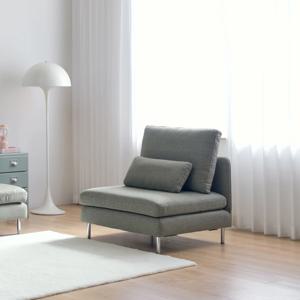 루디 발수패브릭 1인소파 멜란지그린