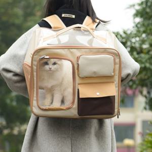 강아지 2중 입구 투명 이동가방