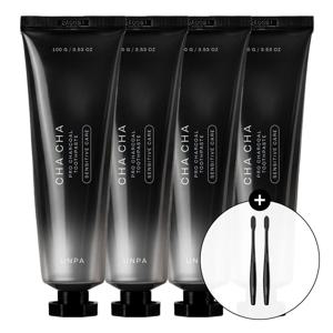 언파 차차 프로 차콜 시린이치약 4개 + 차차 칫솔 2개