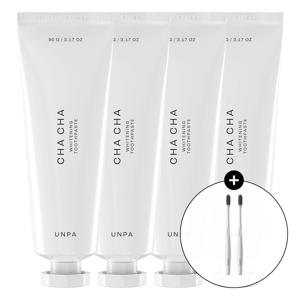 언파 차차 캐모마일 비건 미백치약 4개 + 차차 칫솔 2개