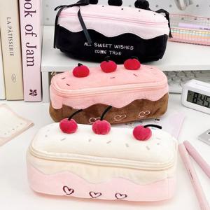 크림빵 인형 필통 파우치 펜케이스 귀여운 봉제필통 고등학생 중학생 필통 3colors