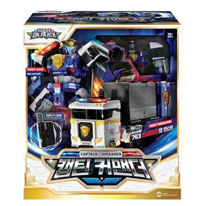최강경찰 미니특공대 경찰 트레일러 캡틴 커맨더 변신 로봇 장난감 완구