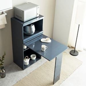 미니멀감성 좁은주방 접이식상판 슬라이드선반 3단선반식탁(600 2컬러)