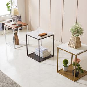 철재 사이드 테이블 침대 협탁 400x400 받침형