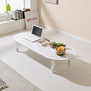 타원형 접이식 테이블 밥상 거실 높이조절 800 1200 1500