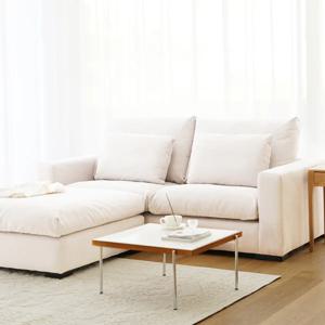 크림 구스 아쿠아텍스 모듈 소파 3인