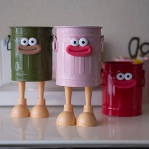 스마일 얼굴 롱다리 펜 홀더 다용도 보관함 연필꽂이