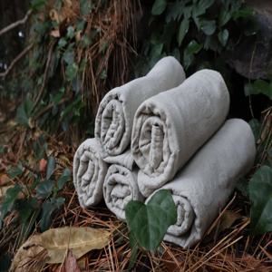 [3+1] 커피박 천연염색 3겹 소창수건