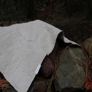 [2+1] 커피박 천연염색 3겹 반사이즈 소창수건