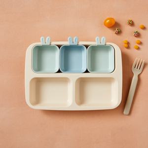 NEW 키즈세이프 렌지안심 네스틱 토끼 원플레이트 유아식판 4P 투톤그린