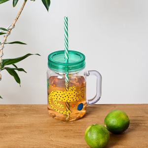 그린사파리 빨대 텀블러 580ml 그린치타