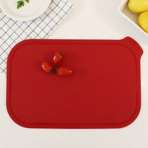 99.9% 항균! 칼집나지 않는 실리 국내산 TPU도마 (특대) (크림슨레드)