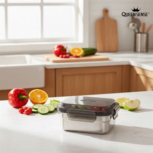 퀸센스 모던락 304 스텐 밀폐용기 1호중 0.55L