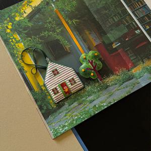 매직 퍼펫 타운 레더 멀티 키링 - 애플트리 & 그린하우스