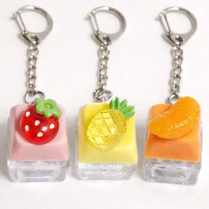 LED 과일 키캡 클리커 키링 3종 클릭 키보드 자동차 가방 인형 키홀더 개학 학생