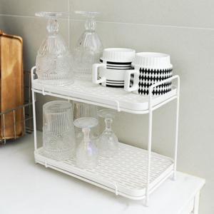 주방정리 2단 컵 거치대 건조대 컵걸이 컵꽂이 정리대 커피잔 찻잔 수납 정리