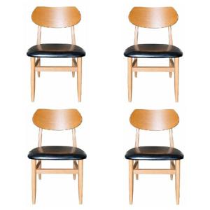 철재 나비 의자 (메이플) -1개/2개/4개- 누하 체어 싼타페 카페 식당 식탁 사무실