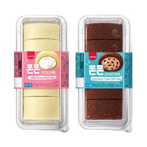 쫀쫀 크림 모찌롤 110g 우유 초코 2종