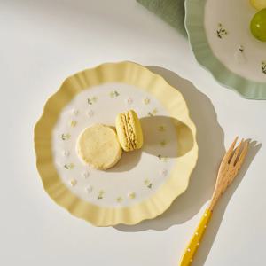 L 꽃바람둥둥 접시D17 노랑