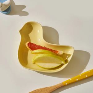 L 꽃바람둥둥 오리모양 미니접시L11