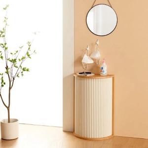 모던현관감성 입체보드 바디 반원상판 콘솔(500 화이트우드)