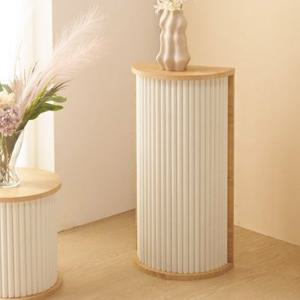 반려식물 진열 화이트우드인테리어 화분받침대 500