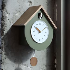 뻐꾸기 시계 괘종 진자 추 레트로 빈티지 무소음 알람 벽시계