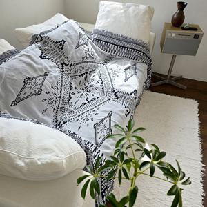 보헤미안 자가드 코튼 블랭킷 소파커버