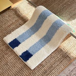 [해외] 심플 줄무늬 다용도 발매트 현관 욕실 주방 발매트 미니 러그 2colors