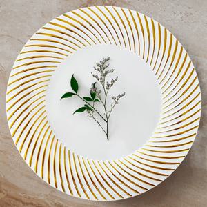 빗살 접시 8P 18cm 카페 감성 앞접시 일회용 플라스틱